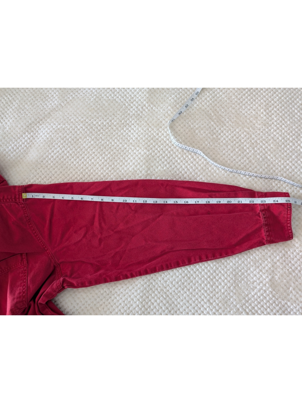 Vintage Levi's red denim heavyweight button-down shirt or shirt jacket - Picture 6 of 11